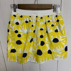 Lilly Pulitzer Erin Skirt Yellow Sunflower Print Size 00, EUC